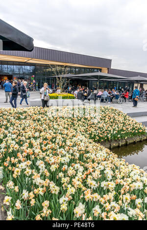 L'ingresso a Keukenhof, Stationsweg , Lisse, Paesi Bassi, l'Europa. Foto Stock