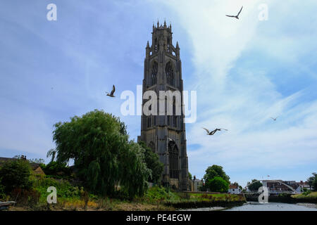 Boston moncone. britannico della torre campanaria più alta, Lincolnshire, Inghilterra Foto Stock