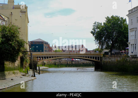 Ponte sul Fiume Haven in Boston, Lincolnshire, Inghilterra Foto Stock