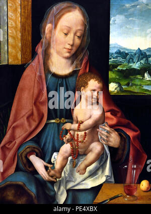 Maria con Bambino 1530 da Joos van Cleve (ca.1480/1490-1540/1541) belga, Belgio, fiammingo, Foto Stock