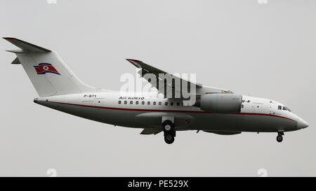 Air Koryo Antonov un-148 la registrazione P-671 a Pechino, ZBAA PEK il 27 Luglio 2018 Foto Stock