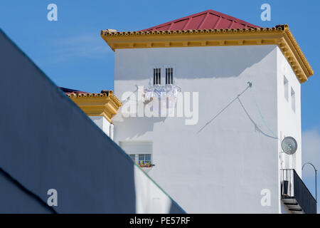 Asciugatura di biancheria in assolata Siviglia Foto Stock