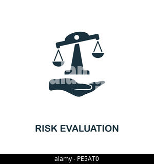 Valutazione del rischio icona creativi. Elemento di semplice illustrazione. La valutazione del rischio concetto design simbolo dalla collezione di assicurazione. Possono essere utilizzati per la telefonia mobile di un Foto Stock