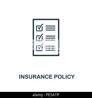 Polizza di assicurazione icona creativi. Elemento di semplice illustrazione. Polizza assicurativa concept design simbolo dalla collezione di assicurazione. Possono essere utilizzati per la telefonia mobile Foto Stock