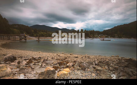 Le splendide vedute di Bowen Island BC Canada nel Pacifico nord-ovest paesaggi. Foto Stock