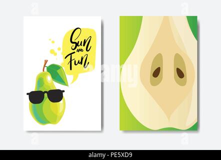 Impostare pera distintivo isolato disegno tipografica etichetta. Stagione Vacanze scritte per il logo,Modelli, invito biglietto di auguri, poster e stampe. Illustrazione Vettoriale