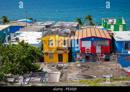 Il quartiere La Perla nella vecchia San Juan, Puerto Rico Foto Stock