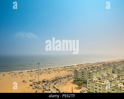 La splendida spiaggia di marina dalla casa di luce Foto Stock