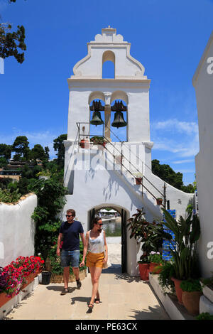 Vlacherna Monastery, Corfù Corfù, Grecia, Europa Foto Stock