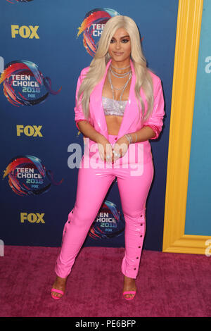 Inglewood, CALIFORNIA, Stati Uniti. 12 agosto 2018. 12 agosto 2018 - Inglewood, California - Bebe Rexha. I FOX's Teen Choice Awards 2018 si sono tenuti al Forum di Inglewood. Credito fotografico: Faye Sadou/AdMedia Foto Stock