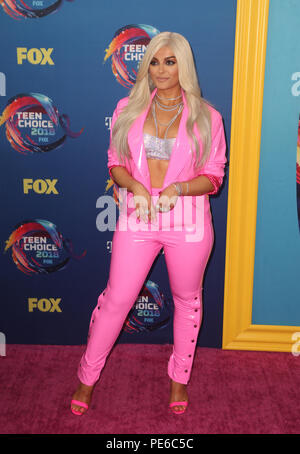 Inglewood, CALIFORNIA, Stati Uniti. 12 agosto 2018. 12 agosto 2018 - Inglewood, California - Bebe Rexha. I FOX's Teen Choice Awards 2018 si sono tenuti al Forum di Inglewood. Credito fotografico: Faye Sadou/AdMedia Foto Stock