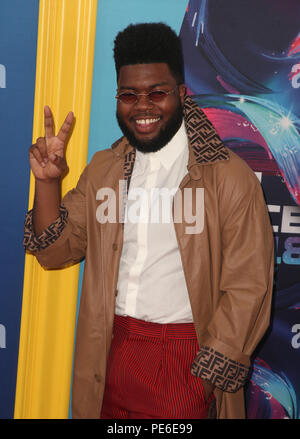 Inglewood, ca. 12 Ago, 2018. Khalid, a FOX Teen Choice Awards 2018 presso il Forum di Inglewood. La California il 12 agosto 2018. Credito: Faye Sadou/media/punzone Alamy Live News Foto Stock