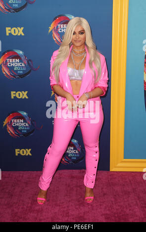 Inglewood, ca. 12 Ago, 2018. Bebe Rexha, a FOX Teen Choice Awards 2018 presso il Forum di Inglewood. La California il 12 agosto 2018. Credito: Faye Sadou/media/punzone Alamy Live News Foto Stock