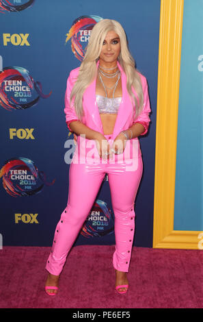 Inglewood, ca. 12 Ago, 2018. Bebe Rexha, a FOX Teen Choice Awards 2018 presso il Forum di Inglewood. La California il 12 agosto 2018. Credito: Faye Sadou/media/punzone Alamy Live News Foto Stock