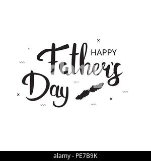 Padre Felice giorno della frase. Caratteri scritti a mano. Illustrazione Vettoriale. Illustrazione Vettoriale