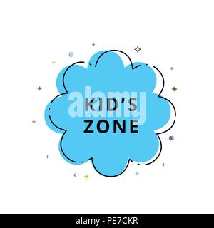 Il Kid's scheda zona isolata su sfondo bianco. Illustrazione Vettoriale. Illustrazione Vettoriale