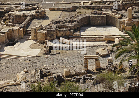 Israele, Bet Shean vista generale. Durante il periodo ellenistico Bet Shean aveva una popolazione greca e fu chiamato Scythopolis. Nel 64 A.C. fu preso da t Foto Stock