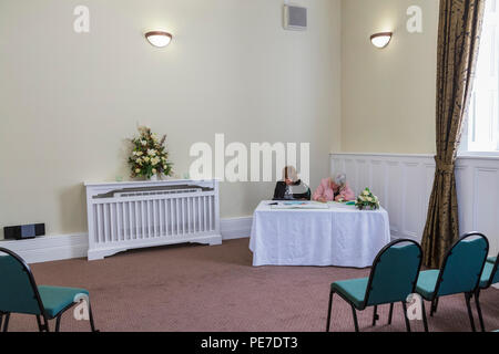 Il matrimonio dei Cancellieri in Macclesfield Ufficio del Registro di sistema Foto Stock