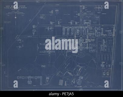 Army Medical Center, Walter Reed General Hospital di Washington, D.C., post map Foto Stock