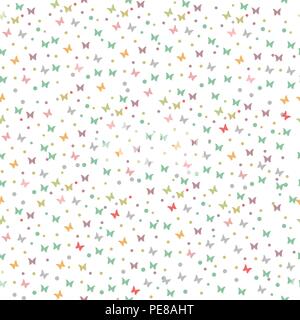 Stampa perfetta con le farfalle. Carino sfondo per il design di tessuti, carta, involucri e lo sfondo.eps 10. Illustrazione Vettoriale