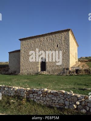 MOZARABE ERMITA DE SAN BAUDELIO DE BERLANGA - SIGLO XI. Posizione: Ermita de San BAUDELIO, CASILLAS DE BERLANGA, Soria, Spagna. Foto Stock