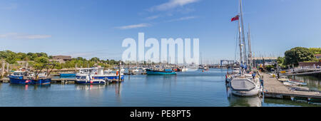 Panorama Lymington, Hampshire, Engeland, REGNO UNITO Foto Stock