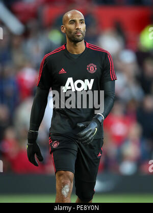 Il Manchester United portiere Lee concedere durante il match di Premier League a Old Trafford, Manchester Foto Stock