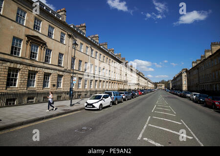 Case cittadine Georgiane sulla Great Pulteney Street Bath England Regno Unito Foto Stock