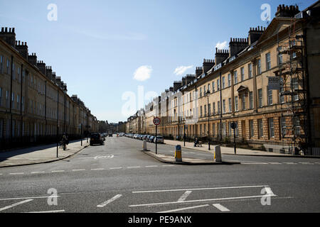 Case cittadine Georgiane sulla Great Pulteney Street Bath England Regno Unito Foto Stock