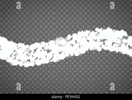 Isolato di fiocchi di neve su trasparente lo sfondo grigio Illustrazione Vettoriale