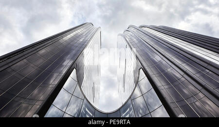 La facciata esterna. Chaoyang Park Plaza Beijing in Cina. Architetto: MAD Architects, 2017. Foto Stock