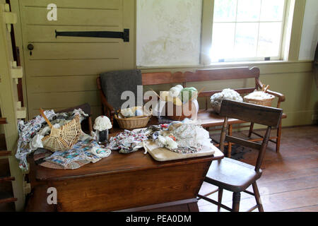 Immagine della vecchia cucina coloniale a Chippokes Plantation, VA, USA Foto Stock