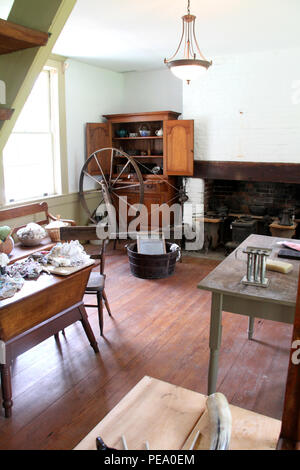 Immagine dalla vecchia cucina coloniale a Chippokes Plantation, Virginia Foto Stock