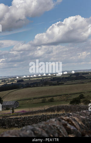 RAF Menwith Hill vicino a Harrogate, North Yorkshire, Regno Unito Foto Stock