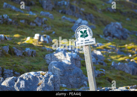 Un segno nel Yorkshire Dales National Park a Malham Foto Stock