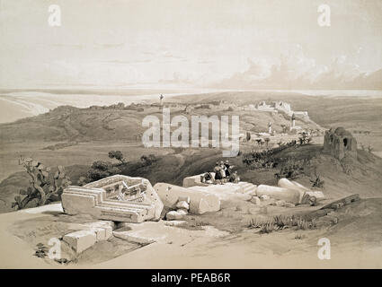 La striscia di Gaza. Dopo un lavoro di artista scozzese David Roberts, 1796-1864 e litografo belga Louis Haghe, 1806-1885. Foto Stock