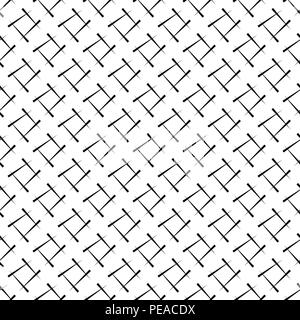 In bianco e nero di sfondo astratto. Seamless texture da un insieme di linee e spirali, illustrazione vettoriale. Illustrazione Vettoriale