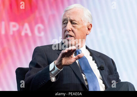 Steny Hoyer, Rappresentante (D) per il Maryland del quinto quartiere congressuale, parlando a AIPAC (American Israel Public Affairs Committee) Politica Con Foto Stock