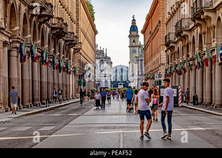 Italia Piemonte Torino Via Roma Foto Stock