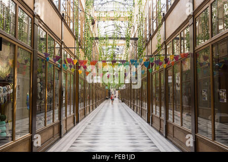 Passage du Grand Cerf su Rue Saint Denis a Parigi, Francia. Foto Stock