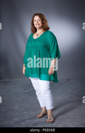 Edinburgh, Regno Unito. 13 Agosto, 2018. Ruth Jones, televisione gallese attrice, scrittore e sceneggiatore. Co-starred in e co-scritto la premiata commedia britannica Gavin & Stacey. Nella foto al Edinburgh International Book Festival. Edimburgo, Scozia. Foto di Gary Doak / Alamy Live News Foto Stock