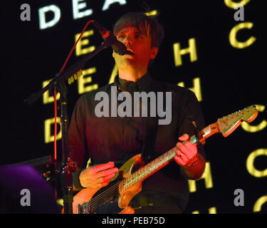 Long Beach, Stati Uniti d'America. 12 Ago, 2018. Ben Gibbard dei Death Cab For Cutie eseguire a ALT 98,7 Summer Camp presso il Queen Mary Eventi Park il 12 agosto 2018 a Long Beach il 12 agosto 2018 Credito: la foto di accesso/Alamy Live News Foto Stock