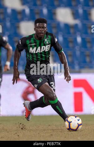 Joseph Alfred Duncan (Sassuolo) durante l'Italiano terzo turno di Coppa Italia match tra Sassuolo 5-1 Ternana a Mapei Stadium il 12 agosto 2018 a Reggio Emilia, Italia. Credito: Maurizio Borsari/AFLO/Alamy Live News Foto Stock