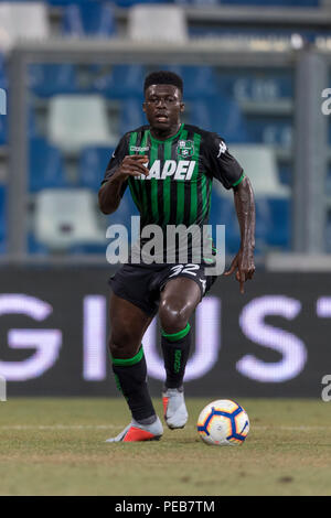 Joseph Alfred Duncan (Sassuolo) durante l'Italiano terzo turno di Coppa Italia match tra Sassuolo 5-1 Ternana a Mapei Stadium il 12 agosto 2018 a Reggio Emilia, Italia. Credito: Maurizio Borsari/AFLO/Alamy Live News Foto Stock