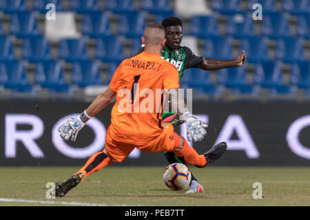 Joseph Alfred Duncan (Sassuolo) ; 13 agosto; 2018 - CALCIO : campionato italiano 2018 2019; terzo turno di Coppa Italia ; partita finale tra Sassuolo 5-1 Ternana a Mapei Stadium ; Reggio Emilia, Italia.; Obiettivo 3-0 ;( foto di aicfoto)(ITALIA) [0855] Foto Stock