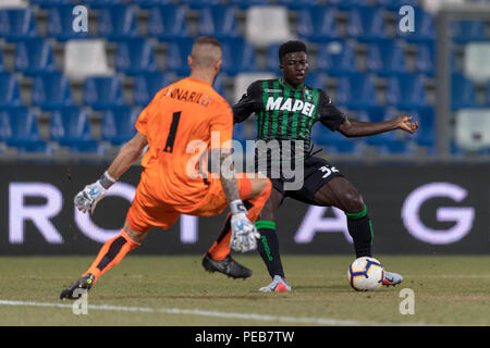 Joseph Alfred Duncan (Sassuolo) ; 13 agosto; 2018 - CALCIO : campionato italiano 2018 2019; terzo turno di Coppa Italia ; partita finale tra Sassuolo 5-1 Ternana a Mapei Stadium ; Reggio Emilia, Italia.; Obiettivo 3-0 ;( foto di aicfoto)(ITALIA) [0855] Foto Stock