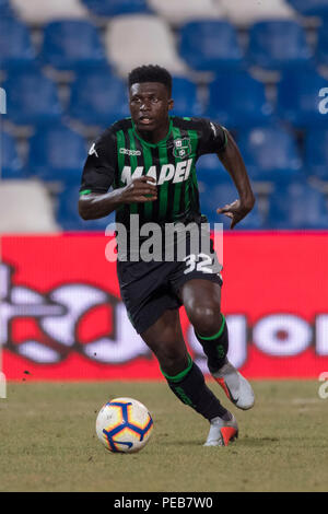 Joseph Alfred Duncan (Sassuolo) durante l'Italiano terzo turno di Coppa Italia match tra Sassuolo 5-1 Ternana a Mapei Stadium il 12 agosto 2018 a Reggio Emilia, Italia. Credito: Maurizio Borsari/AFLO/Alamy Live News Foto Stock