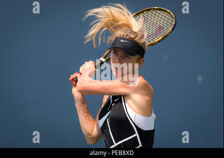 Cincinnati, OH, Stati Uniti d'America. 13 Ago, 2018. Elina Svitolina dell'Ucraina durante la pratica al 2018 Western & Southern Open WTA Premier 5 torneo di tennis. Cincinnati, Ohio, USA, il 13 agosto 2018. Credit: AFP7/ZUMA filo/Alamy Live News Foto Stock