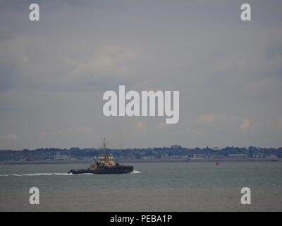 Sheerness, Kent, Regno Unito. 14 Ago, 2018. Regno Unito Meteo: un mattino nuvoloso in Sheerness, Kent. Credito: James Bell/Alamy Live News Foto Stock