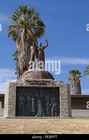 A Windhoek, Namibia - 25 Maggio 2015: Indipendenza Museum a Windhoek, Namibia, Africa costruito dopo l'indipendenza nel 1990 Foto Stock